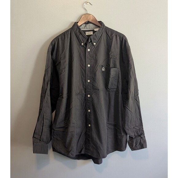 Bugle Boy Size XXL 2XL Brown Shirt Vintage Mens  Button Down 1990's Retro 90s LS - Picture 1 of 5
